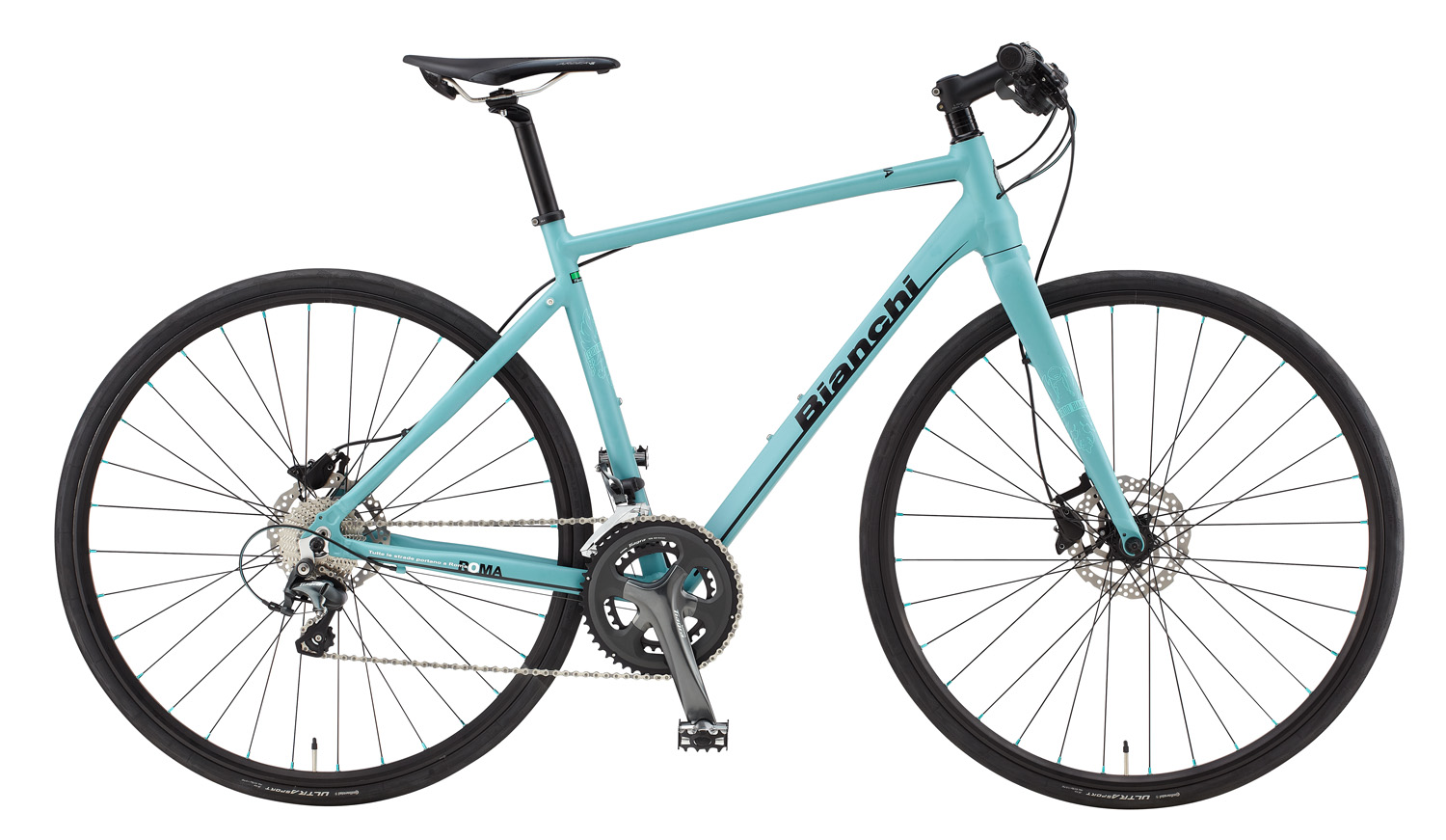 Bianchi ROMA / Vibrant Celeste color disc brake cross bike Rental